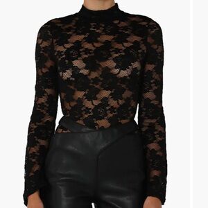 Maya Long Sleeve Floral Lace Top - BY.DYLN